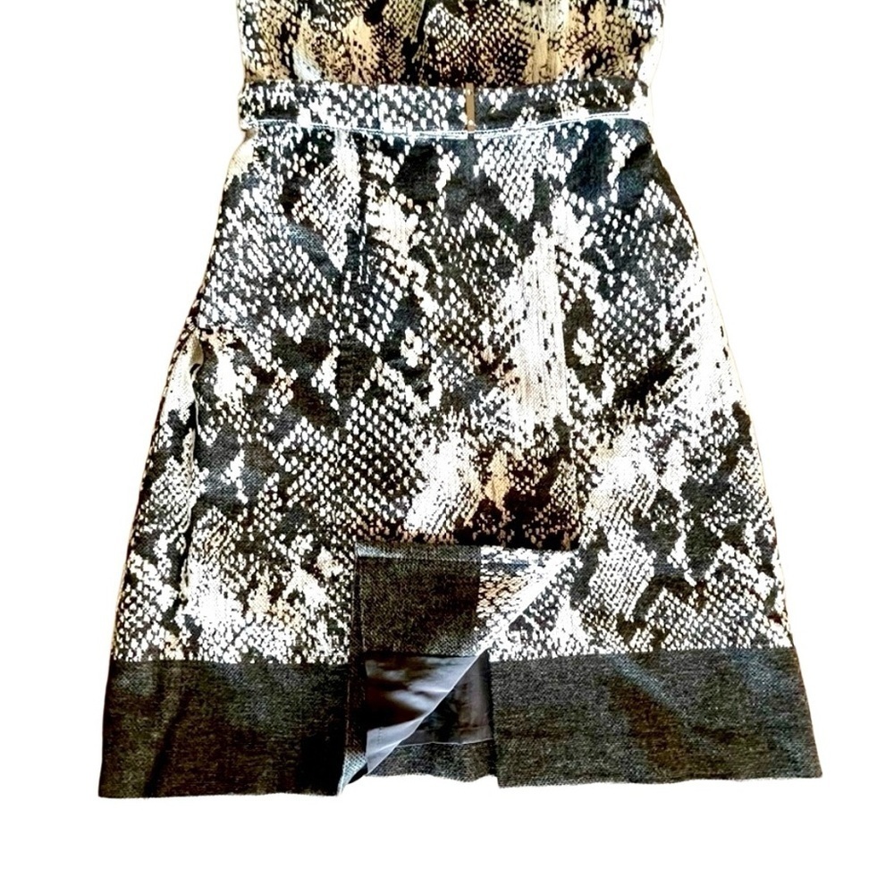 Hugo Boss Daneki Snakeskin Jacquard A-Line Dress Size 4 - Picture 5 of 10